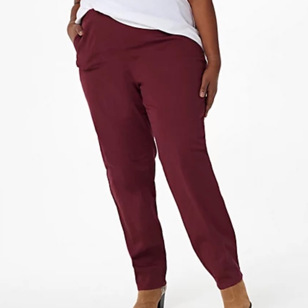 Denim&Co Original Waist Stretch Petite Pants w/ Side Pockets (A43881/A380901)